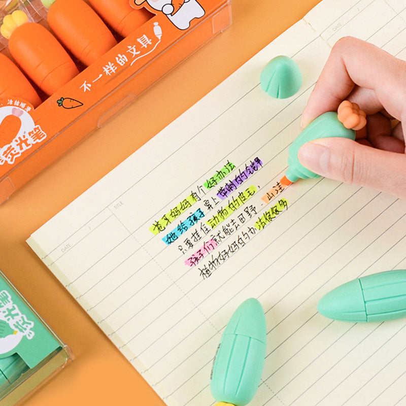 Komto Carrot Shape Highlighter Set