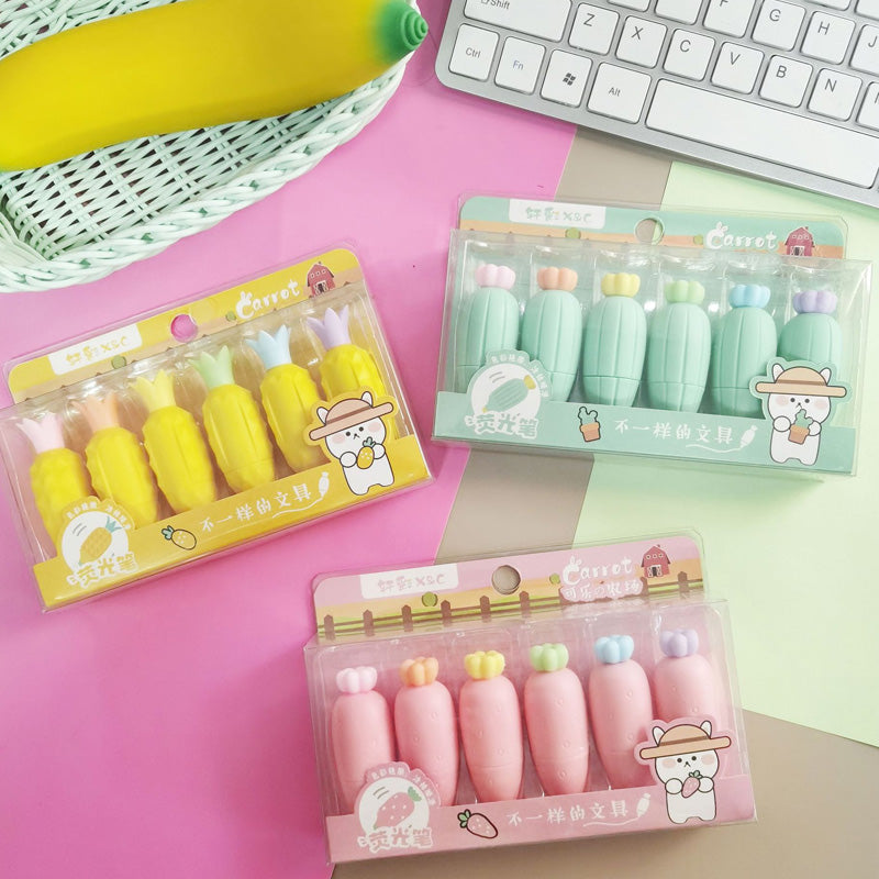 Komto Carrot Shape Highlighter Set