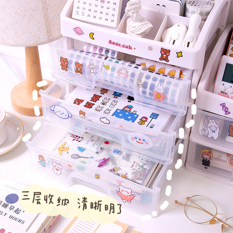 2 Layers Desktop Storage Box Drawer