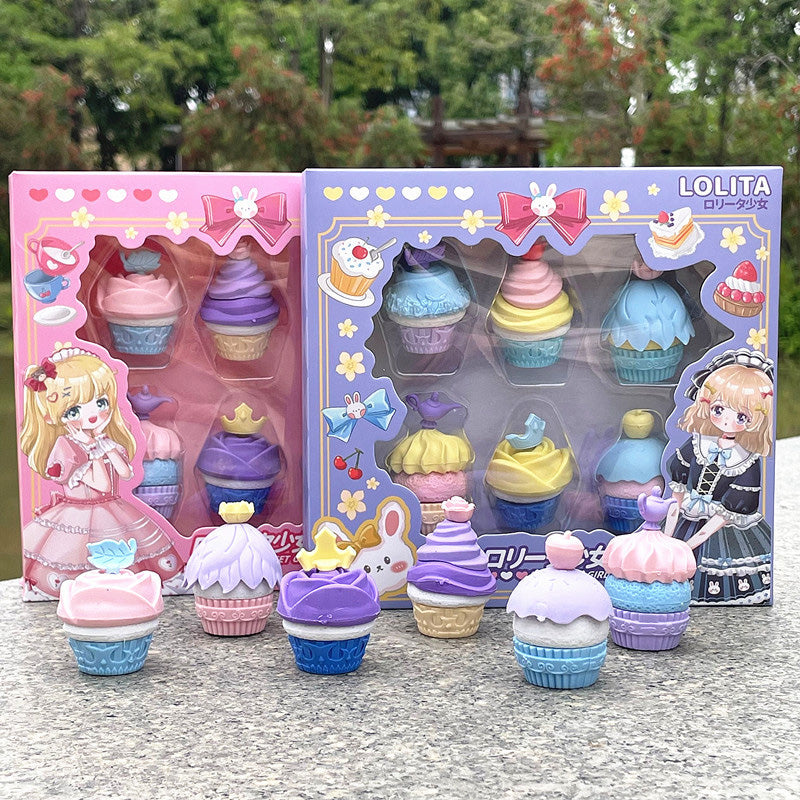 Princess Cake Dessert Eraser Set