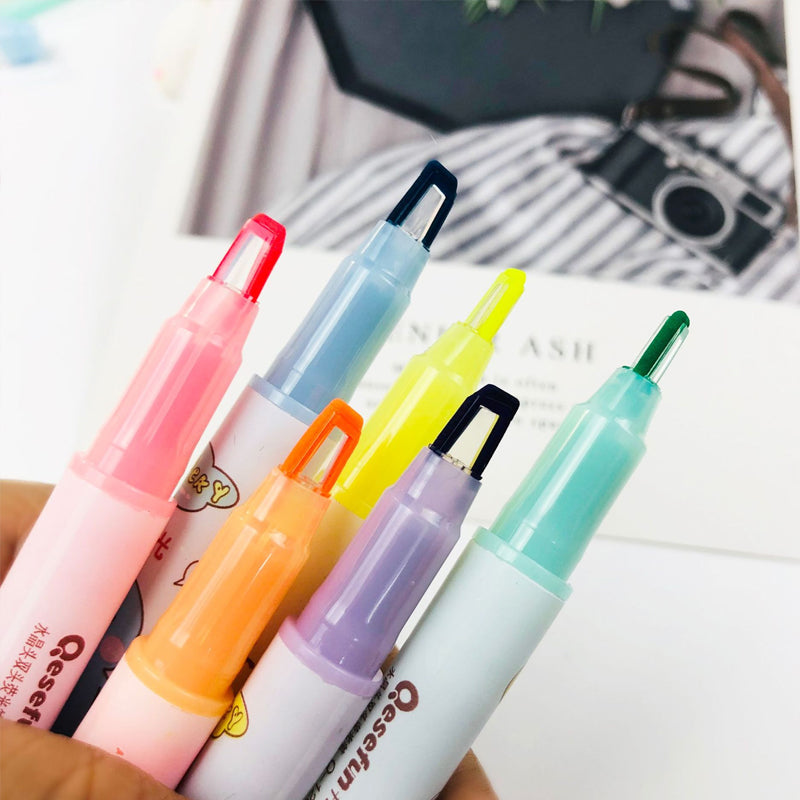 Visible Window Cut Double-Headed Highlighter Set