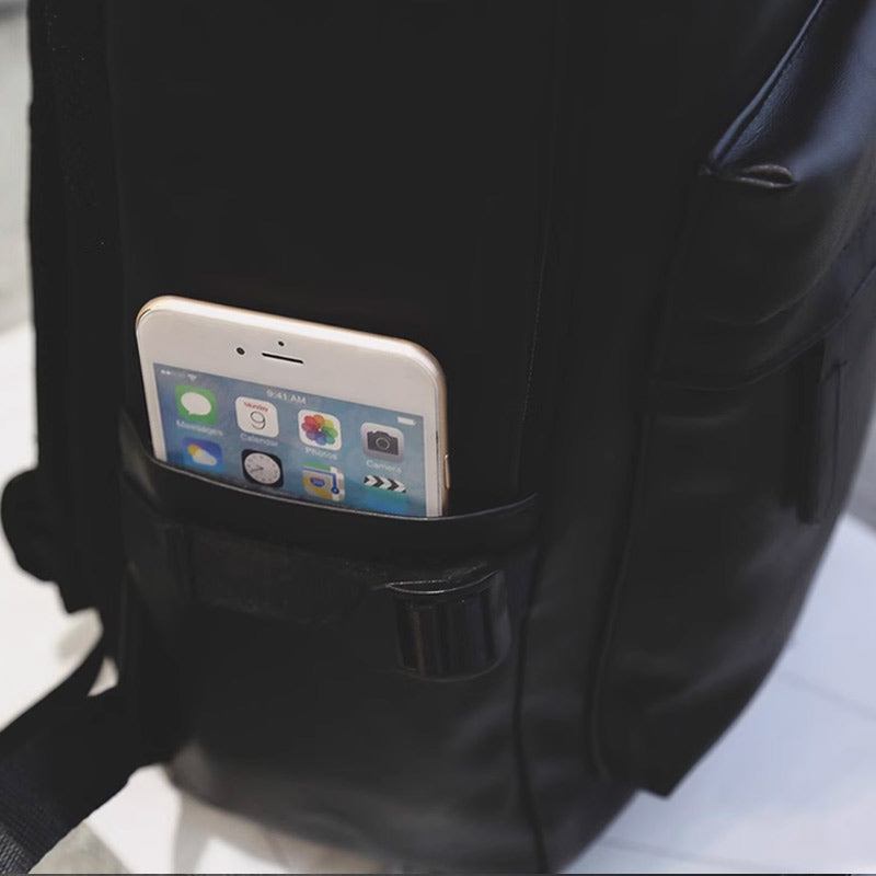 Korean Version Travel PU Leather Backpack