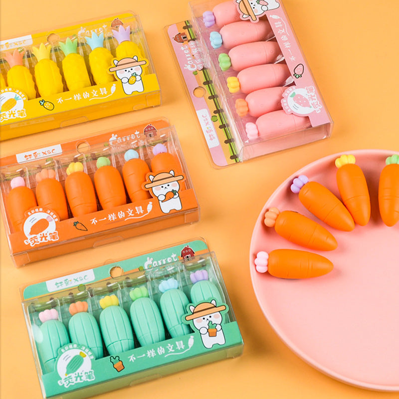 Komto Carrot Shape Highlighter Set
