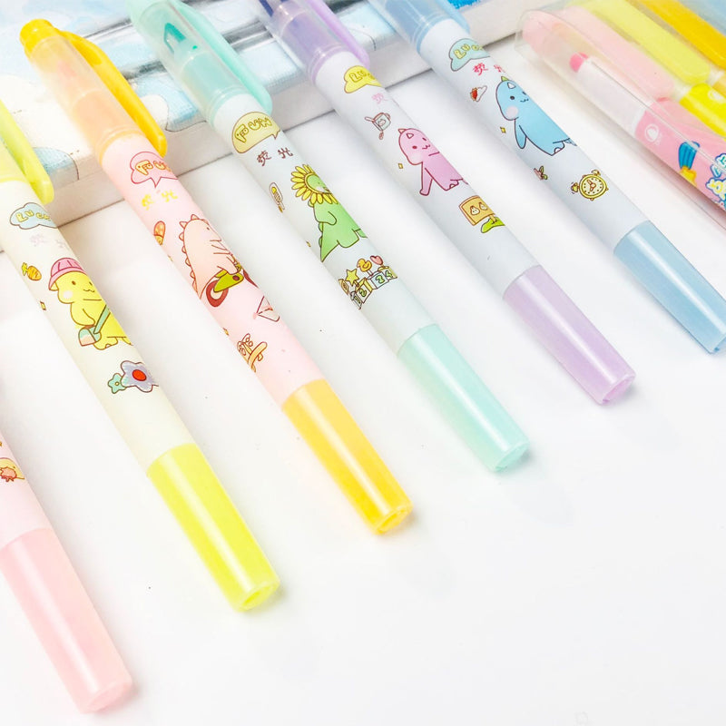 Visible Window Cut Double-Headed Highlighter Set