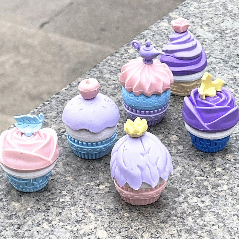 Princess Cake Dessert Eraser Set