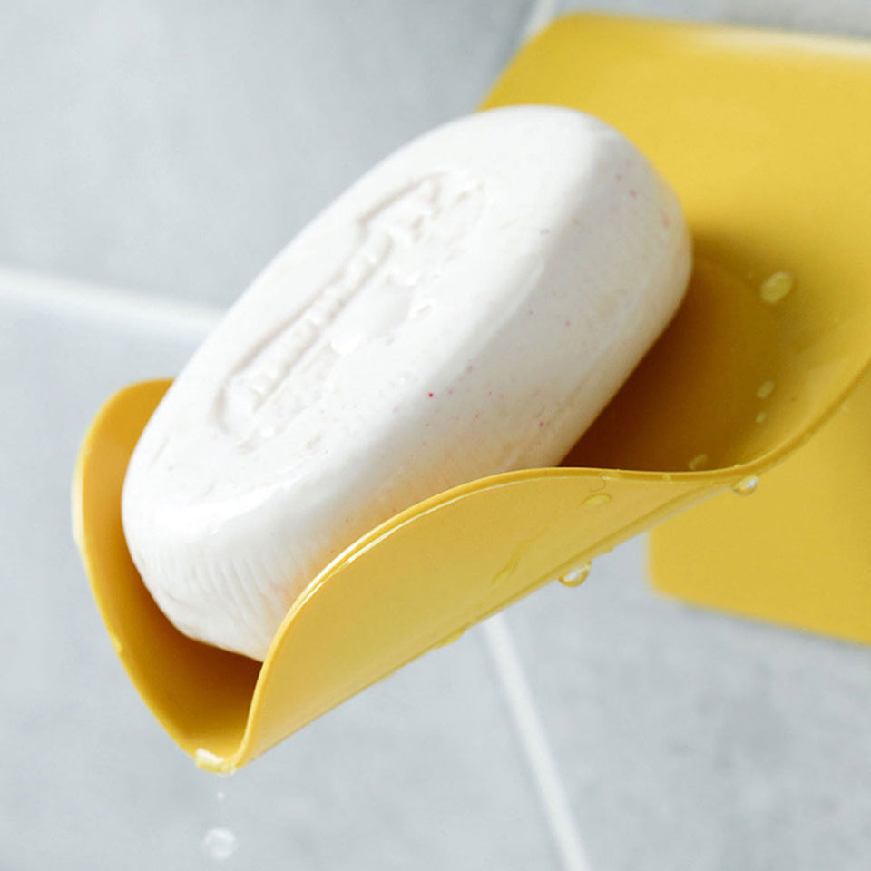 Set of 2 Self Adhesive Wall Mounted Draining Soap Holder
