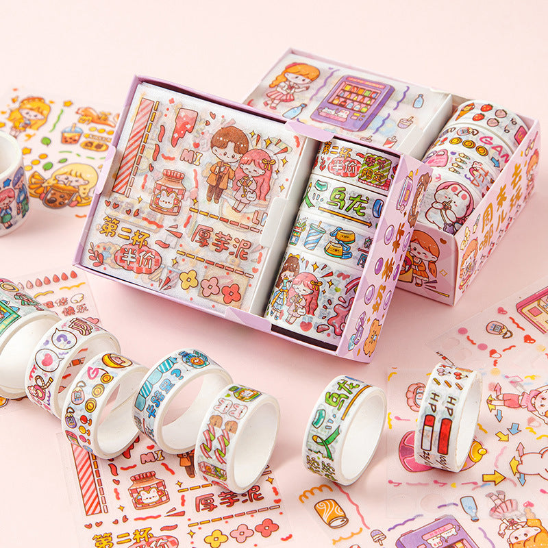 Kawaii Washi Tape & Sticker Box Set