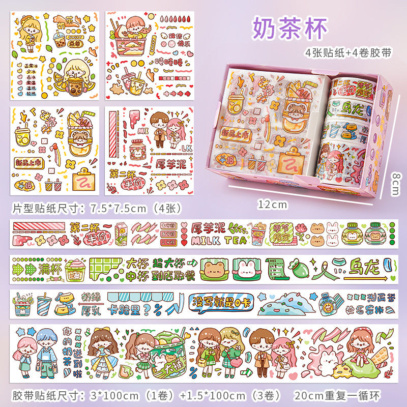 Kawaii Washi Tape & Sticker Box Set