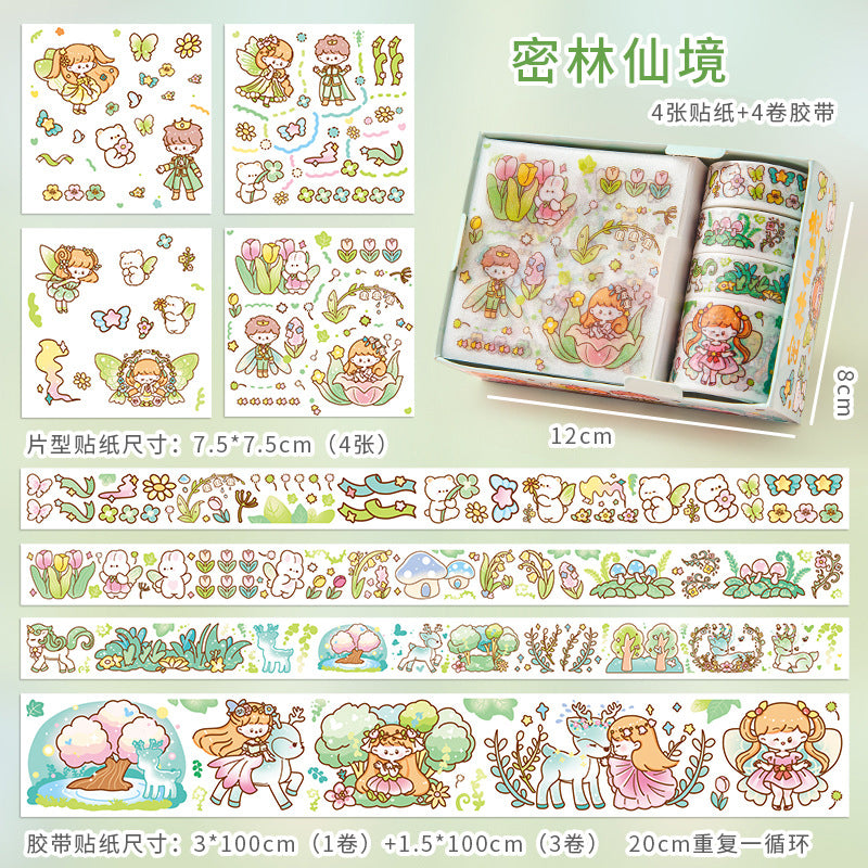 Kawaii Washi Tape & Sticker Box Set