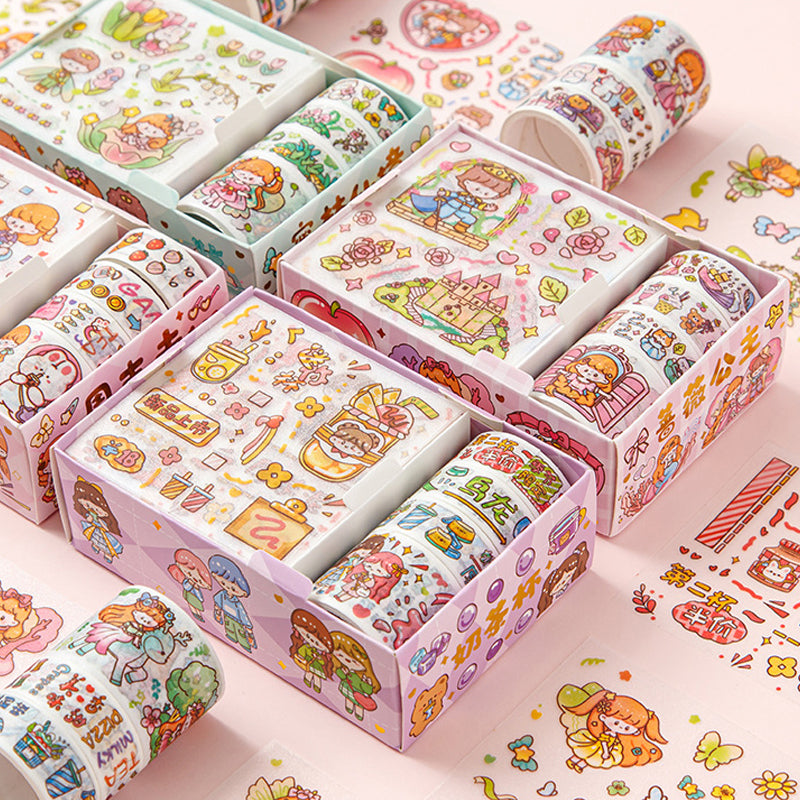 Kawaii Washi Tape & Sticker Box Set
