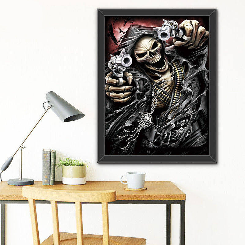 High-Definition 3D Skeleton Wall Poster