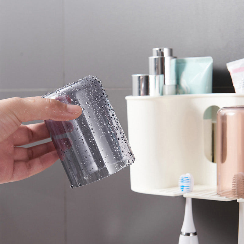Wall-Mounted Large Capacity Family Toothbrush Rack