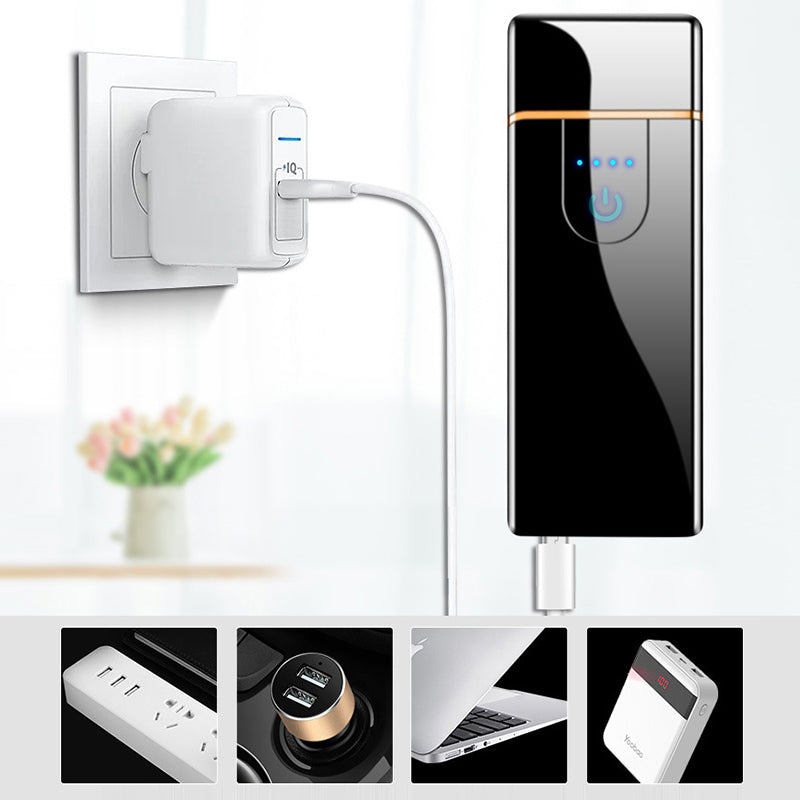 Luxury Electric Rechargeable LCD Touch Lighter