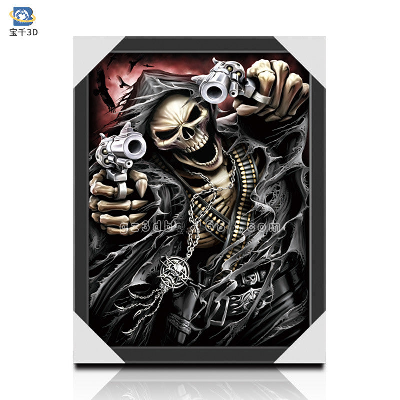 High-Definition 3D Skeleton Wall Poster
