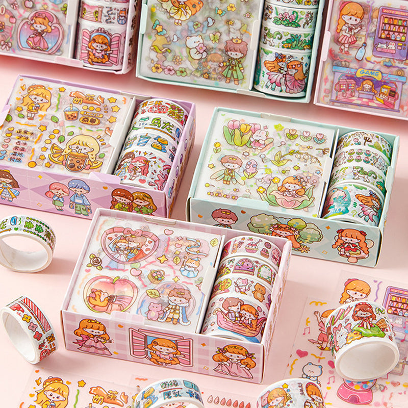 Kawaii Washi Tape & Sticker Box Set