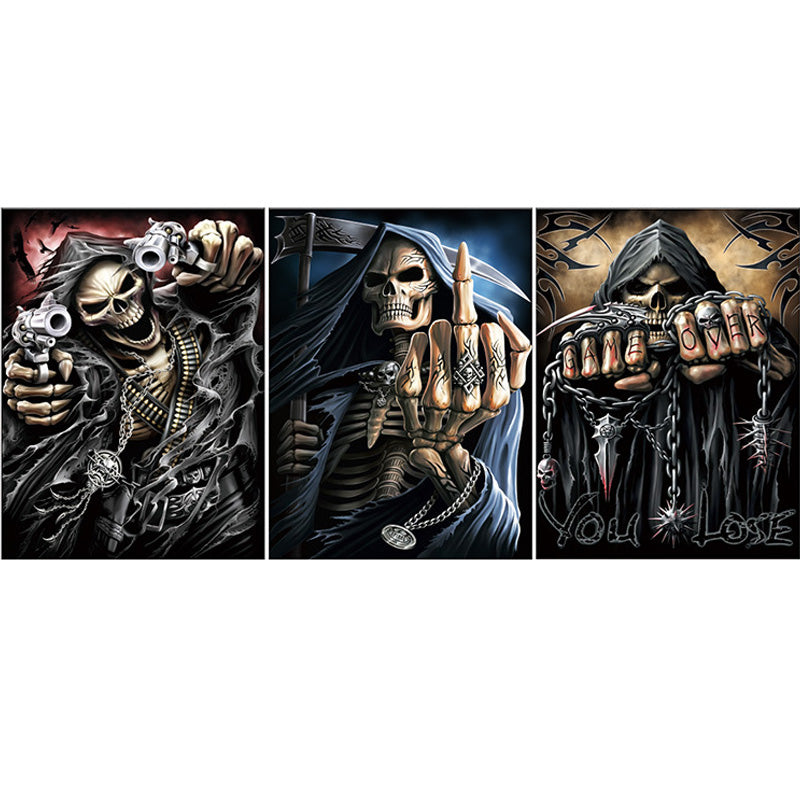 High-Definition 3D Skeleton Wall Poster