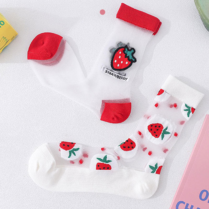 Set of 5 Lovely Invisible Transparent Socks For Women