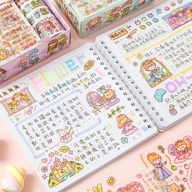 Kawaii Washi Tape & Sticker Box Set
