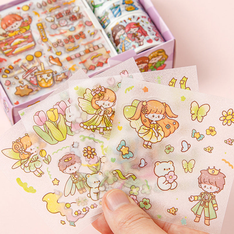 Kawaii Washi Tape & Sticker Box Set