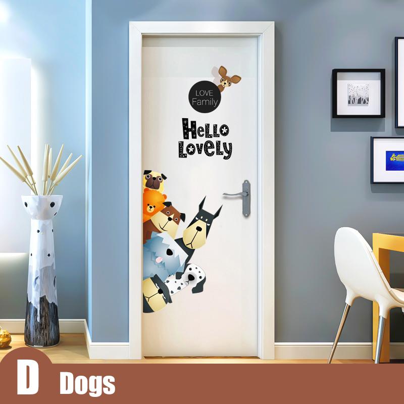 Hello Lovely Dogs Wall and Door Stickers For Kids