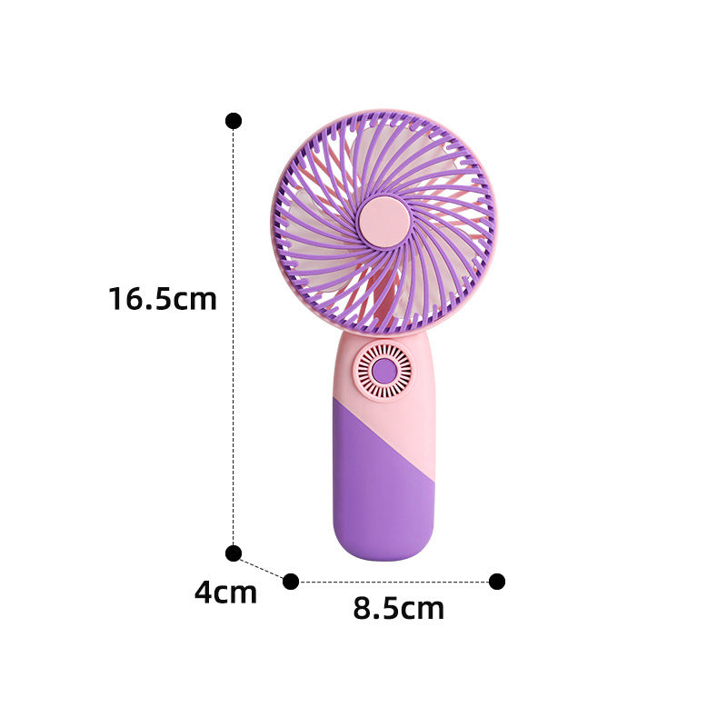 Colorful Mini Handheld Fan – Portable Three-Speed Summer Fan for Travel & Daily Use