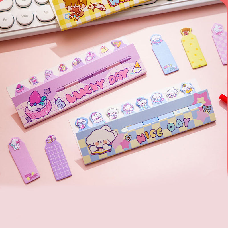 Cartoon Colorful Girly Sticky Notes Mini Bookmarks