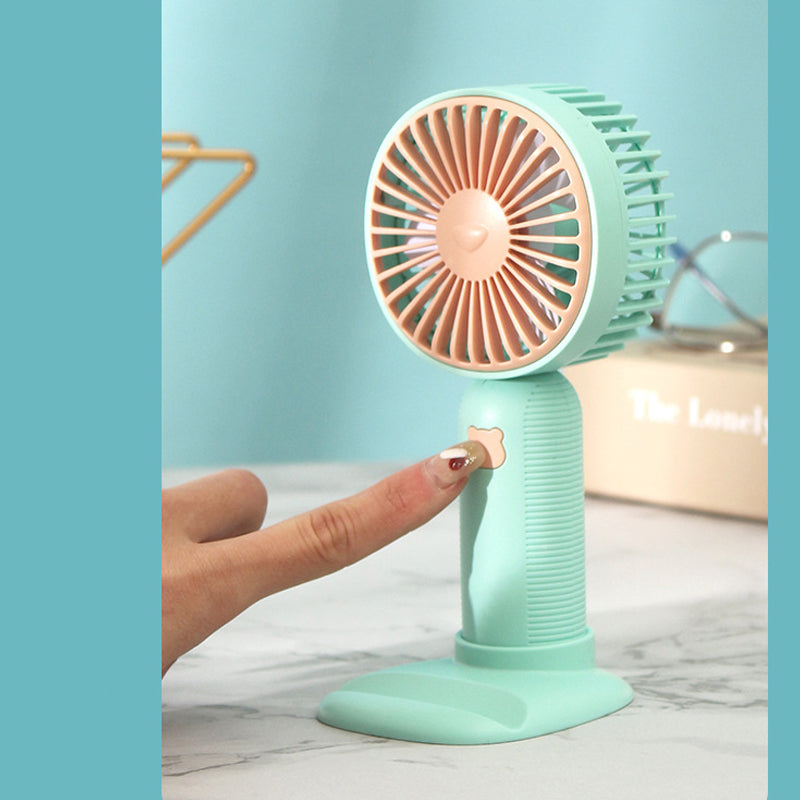 USB Rechargeable Silent Portable Fan with Phone Holder