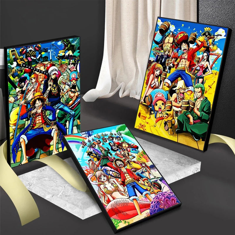 One Piece Crew Member Canvas Cloth Printed Poster