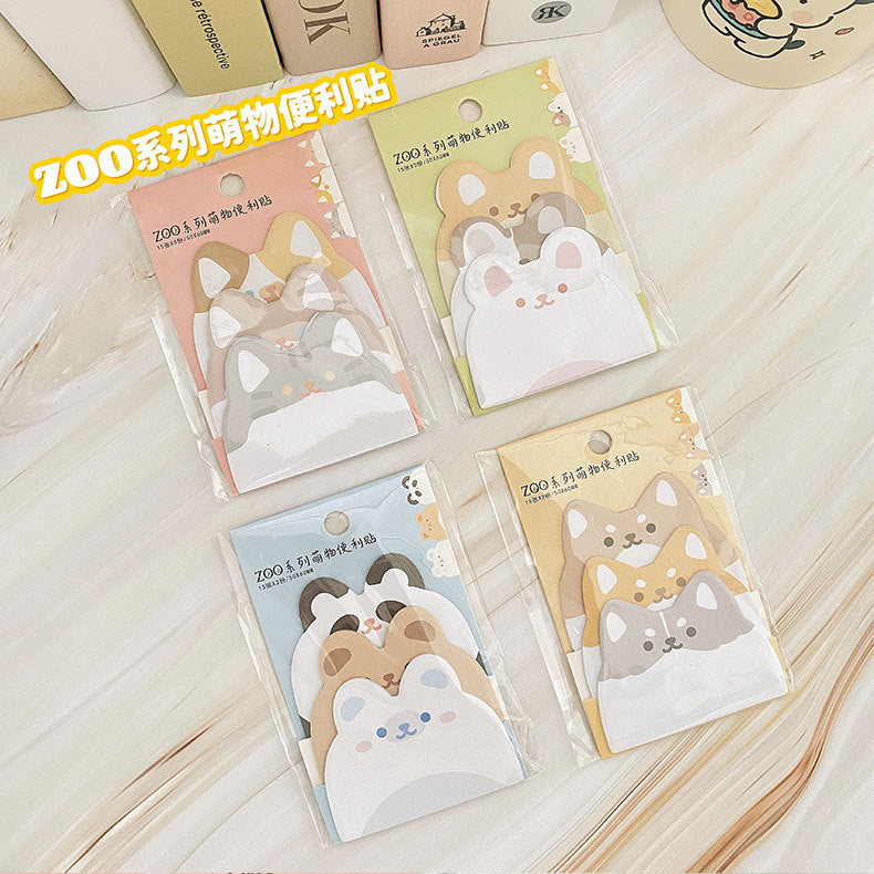 Adorable Animal Faces Sticky Notes Packet