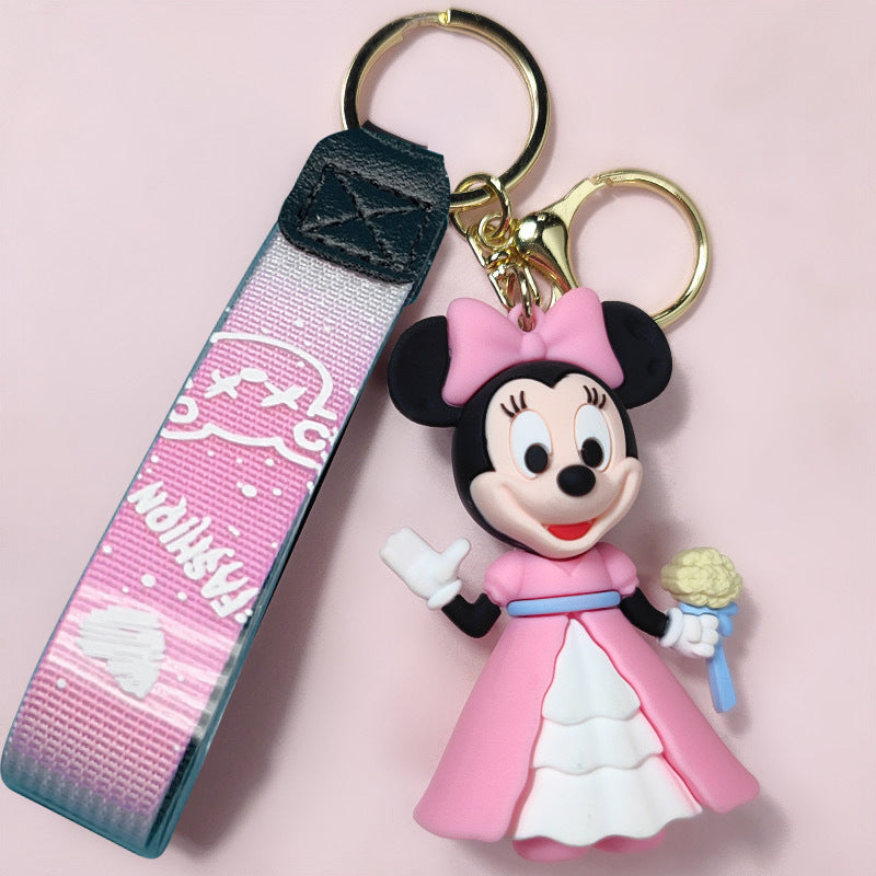 Mickey Minnie Mouse Strap Keychain