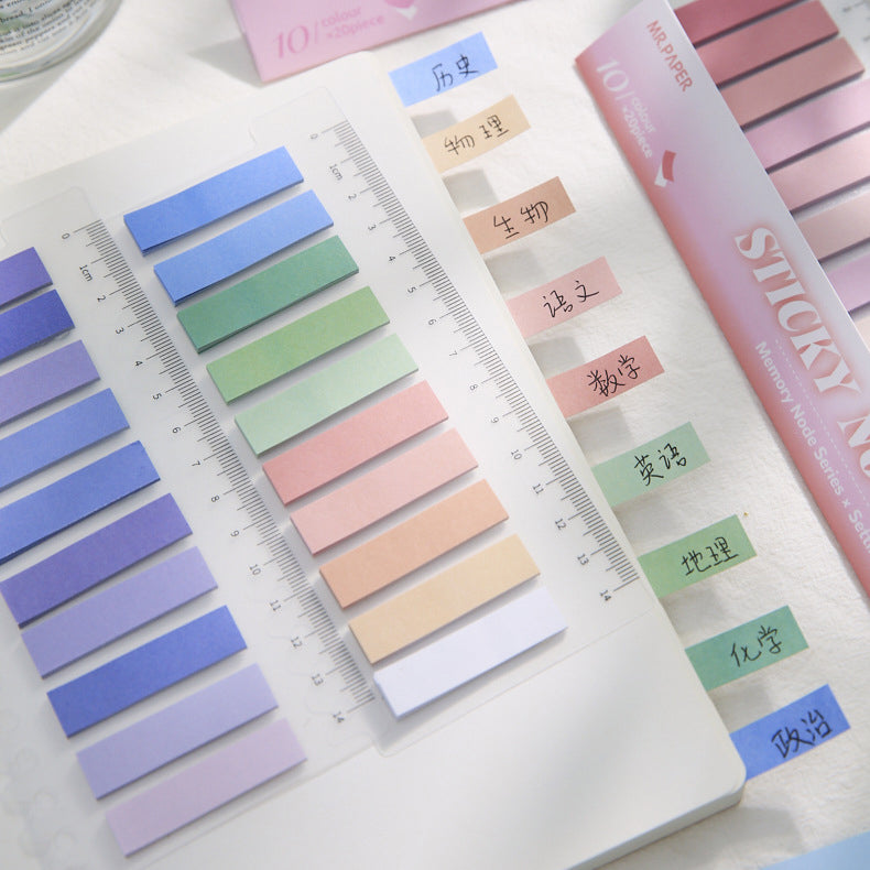 Pastel Color Mini Stripe Bookmark Sticky Notes