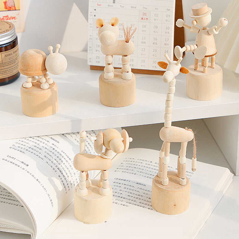 Wooden Animal Mini Desktop Creative Figures