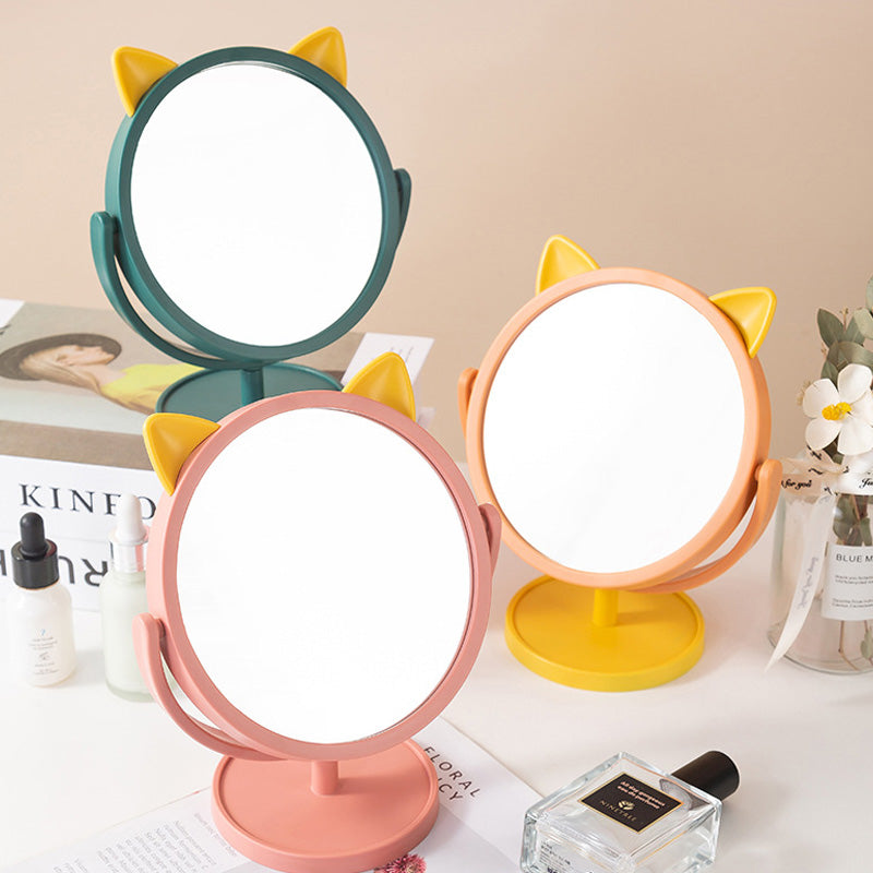 Cat Ear Desktop Makeup Mirror
