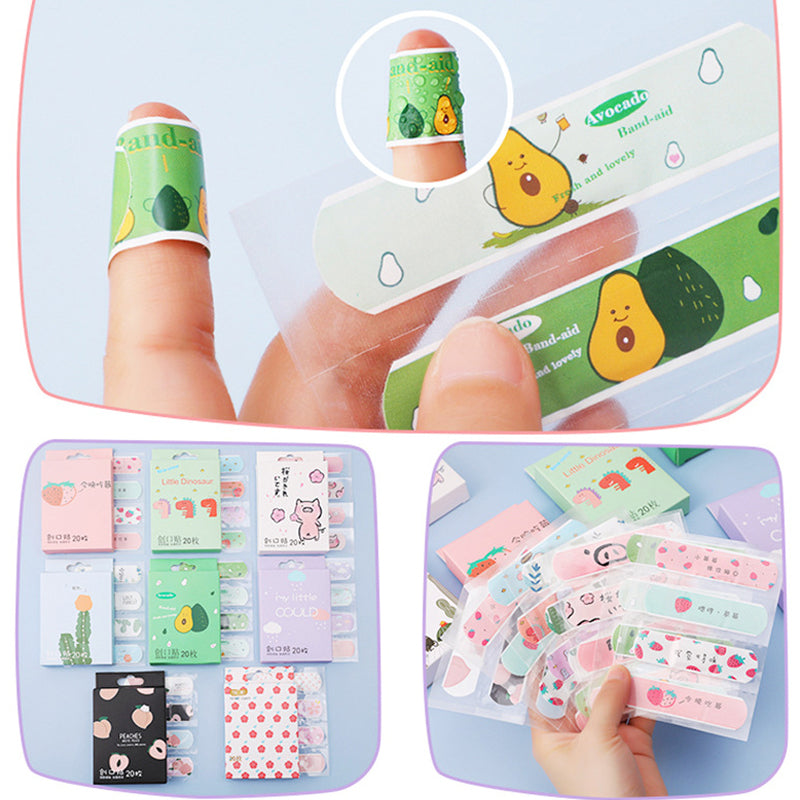 Waterproof PET Printed Band-Aid Box of 20 Straps