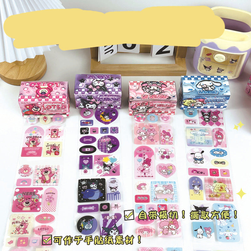 Boxed Pull-Out Pre Cut Sanrio Sticker Roll