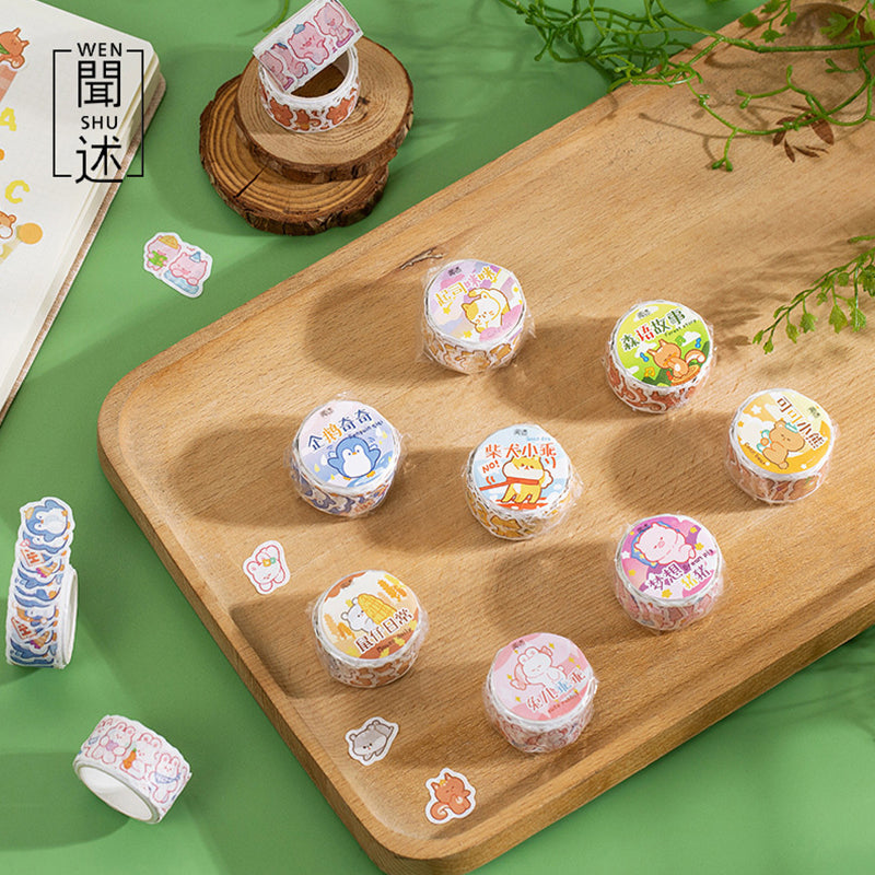 Yuxian Mini Die-Cut and Paper Tape Zoo Series 100 Stickers