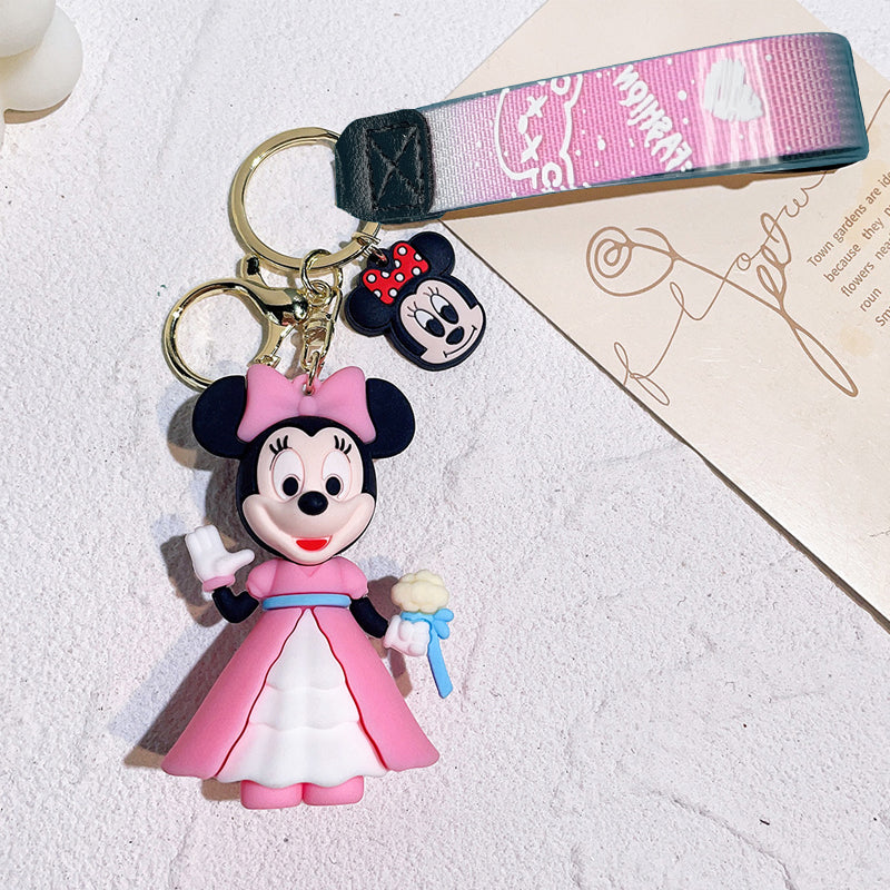 Mickey Minnie Mouse Strap Keychain