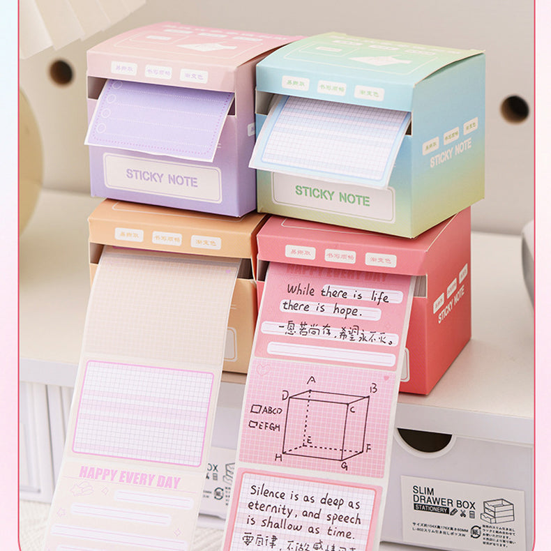 Box Out Geometry Shapes Sticker Notes Roll