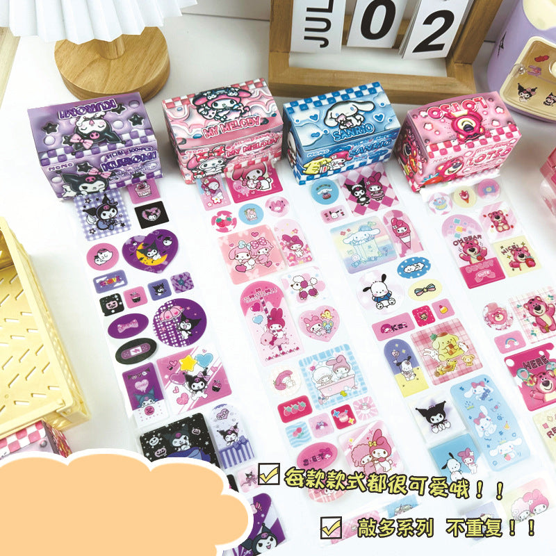 Boxed Pull-Out Pre Cut Sanrio Sticker Roll