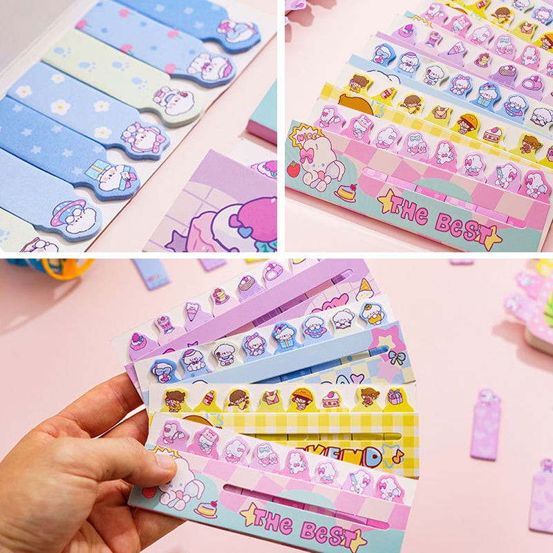 Cartoon Colorful Girly Sticky Notes Mini Bookmarks