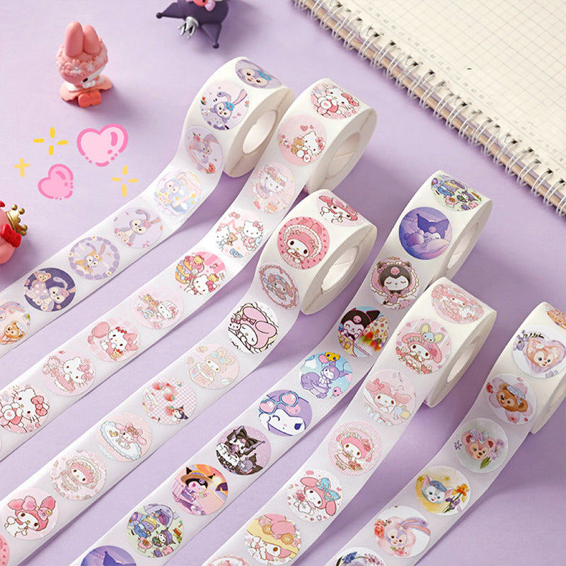 Sanrio Round Stickers Tape Roll