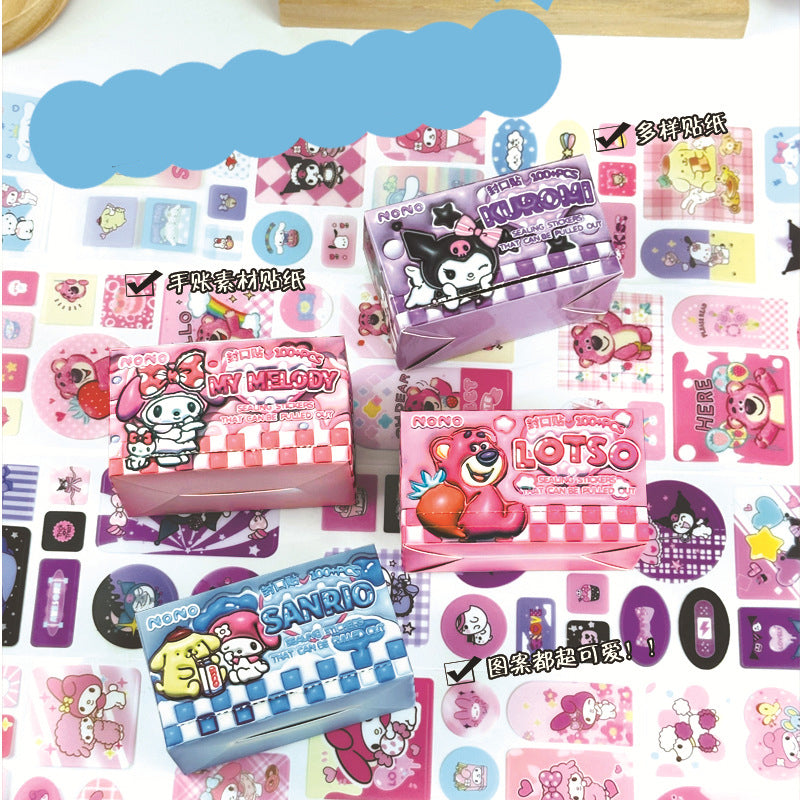 Boxed Pull-Out Pre Cut Sanrio Sticker Roll