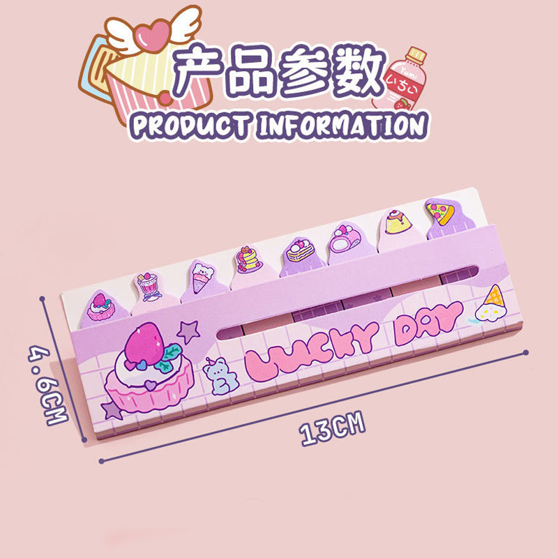 Cartoon Colorful Girly Sticky Notes Mini Bookmarks