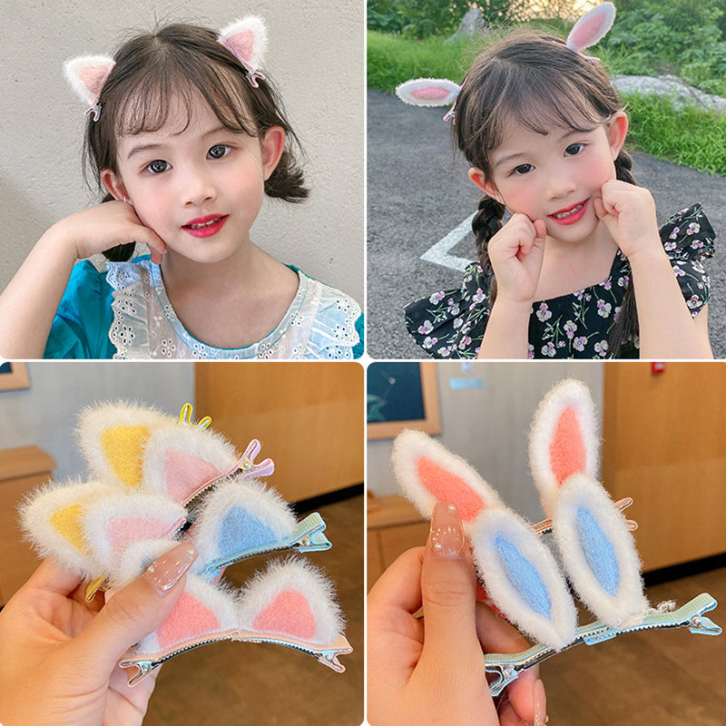 Children's Cat Ears Hairpin Clip Set of 4 Pairs