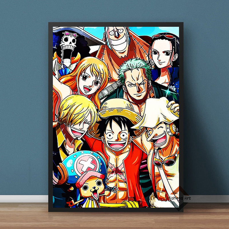 One Piece Crew Member Canvas Cloth Printed Poster