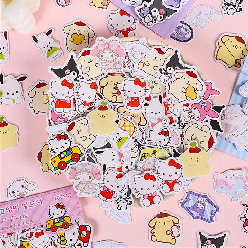 Mini Sanrio Liou Pre-Cut Sticker Pack of 100Pcs