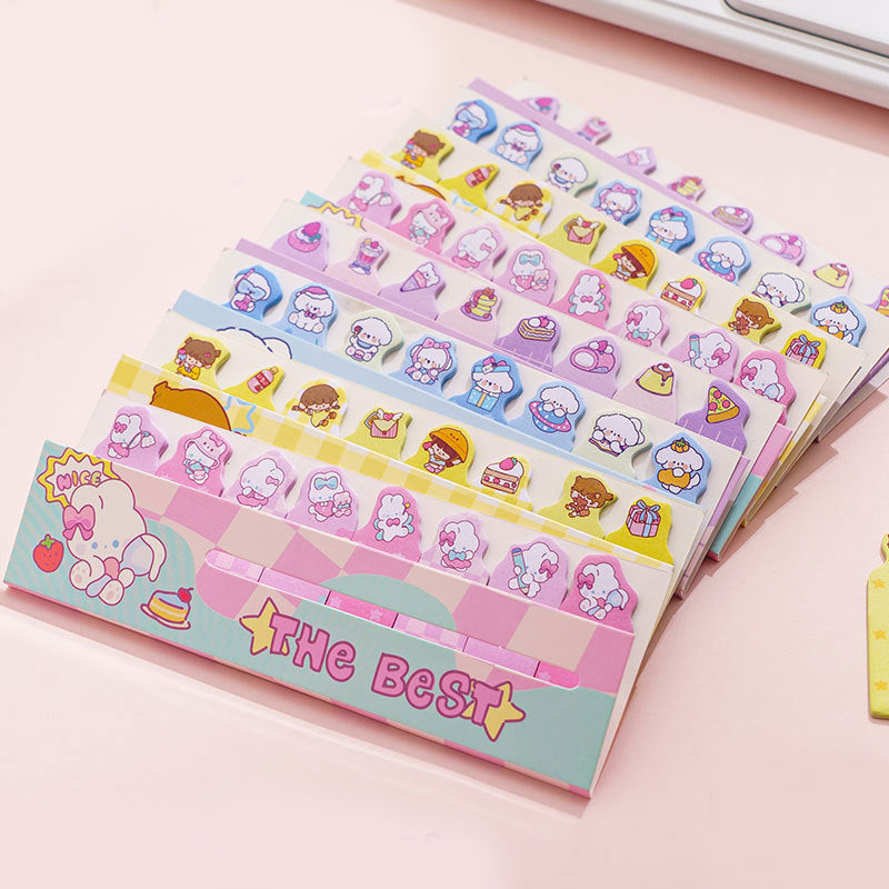 Cartoon Colorful Girly Sticky Notes Mini Bookmarks