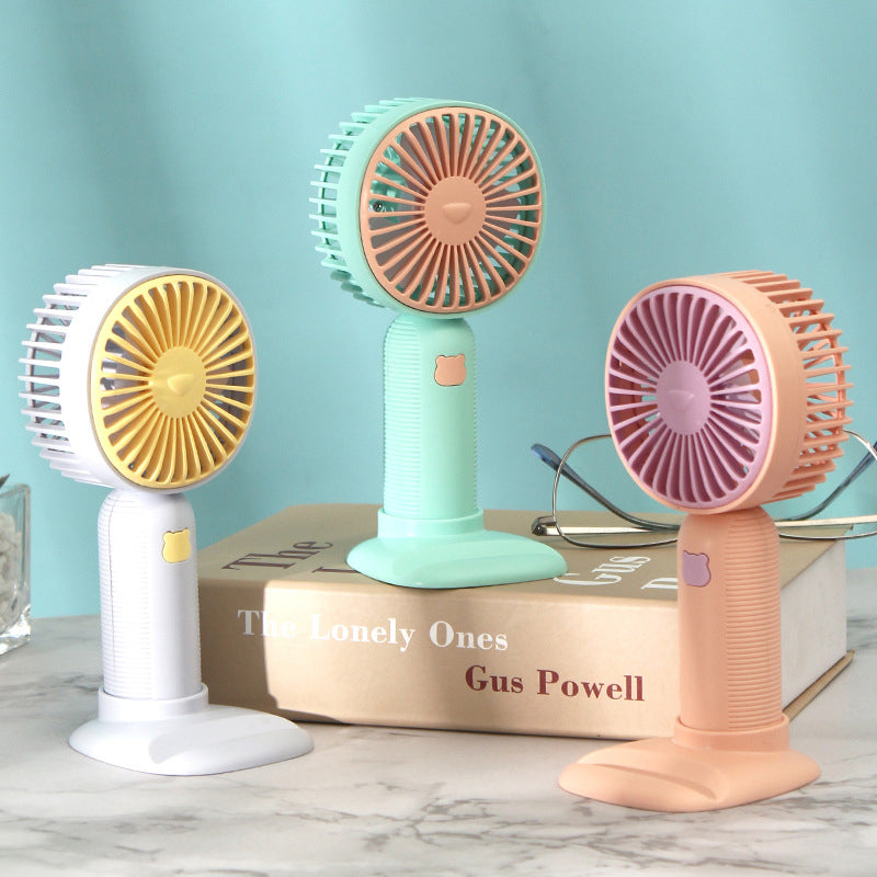 USB Rechargeable Silent Portable Fan with Phone Holder