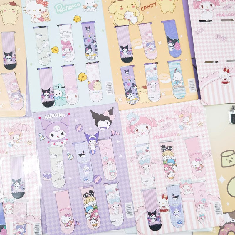 6 Pieces Sanrio Cartoon Magnetic Bookmarks