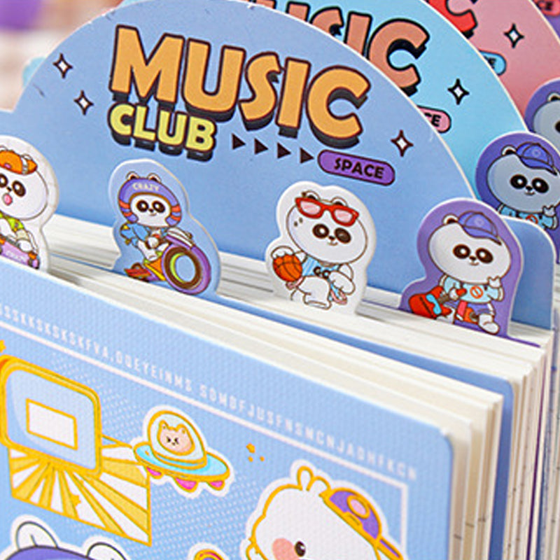 Space Music Club Bear Mini Notebook